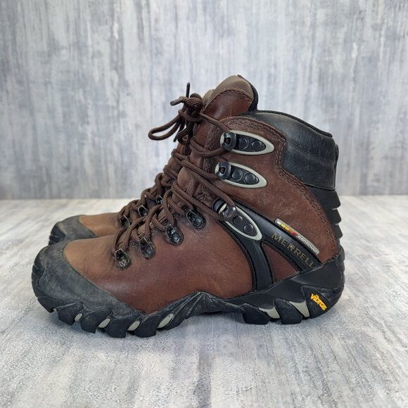 Merrell Women’s Switchback Gore-Tex GTX Vibram Walking Hiking Boots Brown 6.5 - Picture 2 of 10
